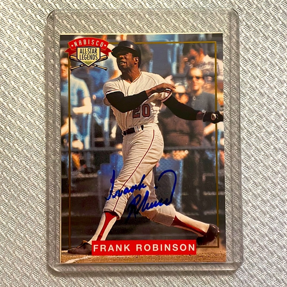 1994 Nabisco Frank Robinson Authentic On Card Autograph Signature